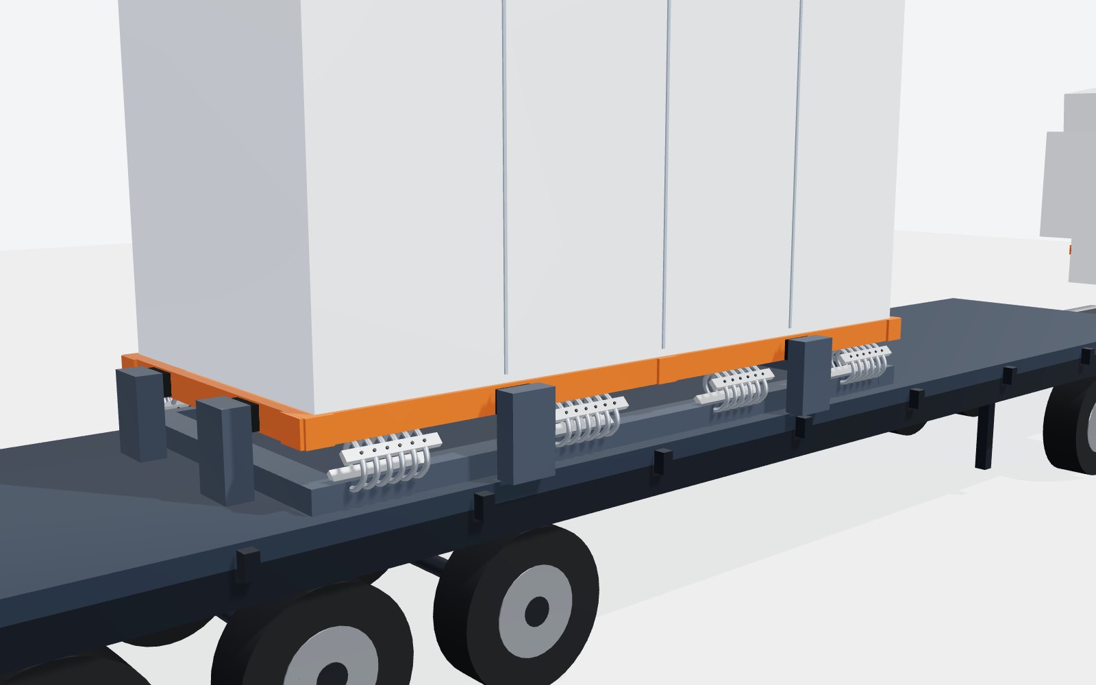 Arrangement V: tall cargo on 45 degree isolators