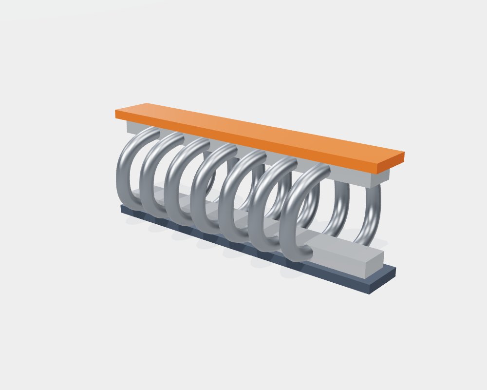Isolator in pure compression between two plates